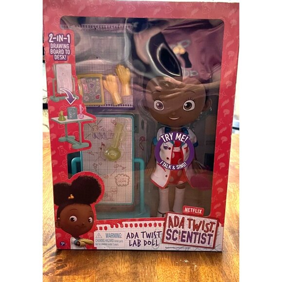 Ada Twist Scientist Lab Doll With 2 In 1 Drawing Board To Desk Science Stem Toy - Picture 1 of 16